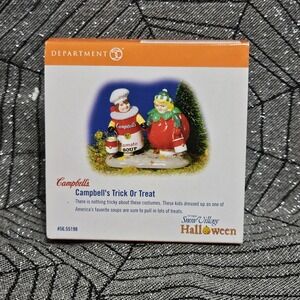 Dept 56 Campbell's Soup Trick or Treat Kids Halloween Village Retired 55198; NIB
